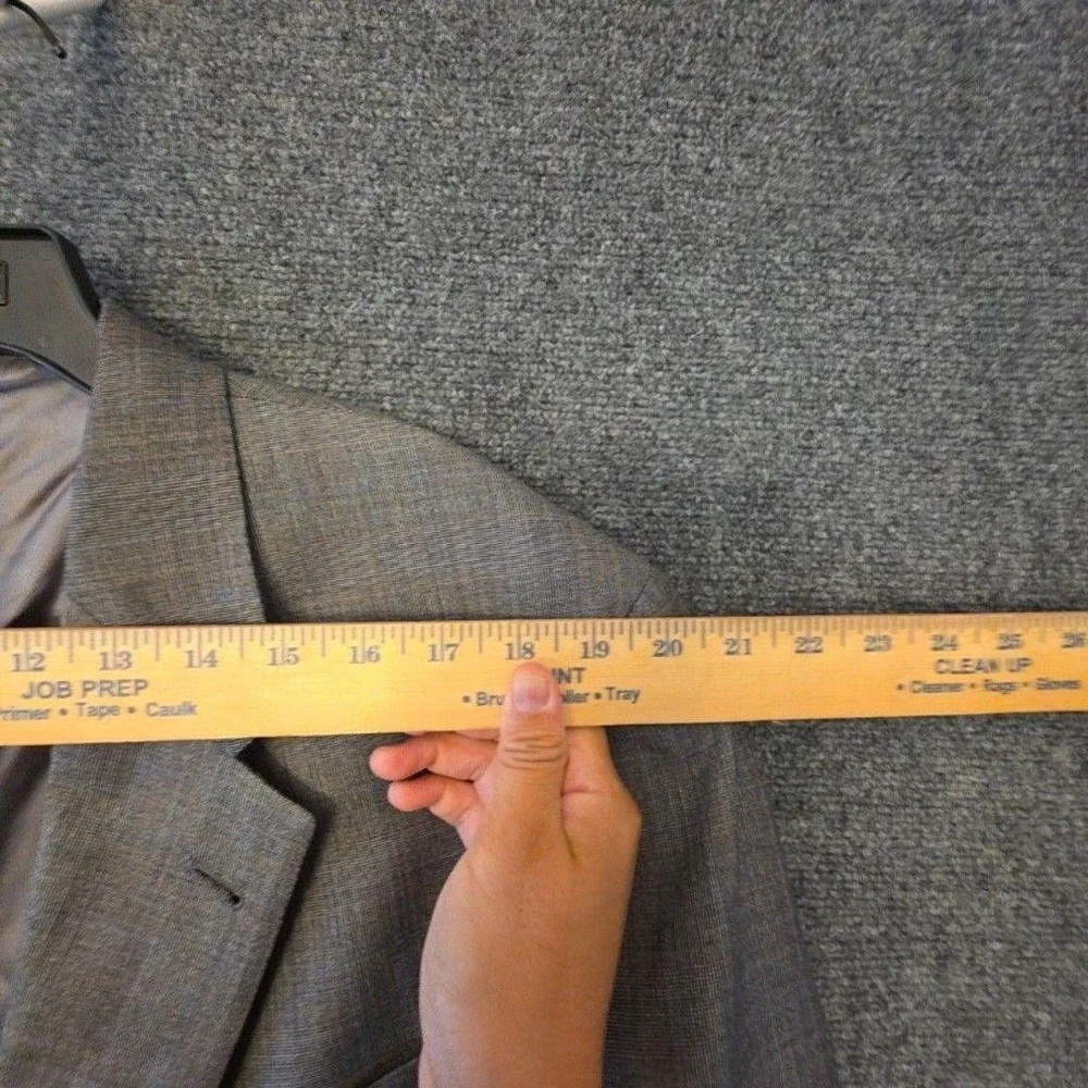 Hart Schaffner Marx Blazer Sport Coat Mens 46 Gray Wool Check Classic Jacket